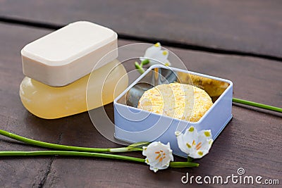 A selection of soap bars Stock Photo