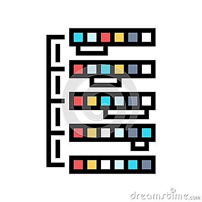selection sort algorithm color icon vector illustration Vector Illustration