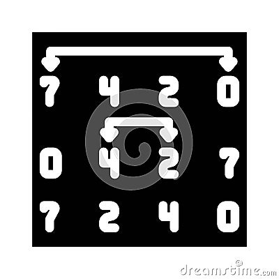 selection sort algorithm glyph icon vector illustration Vector Illustration