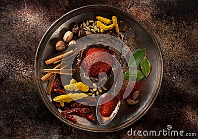 Selection spices Stock Photo