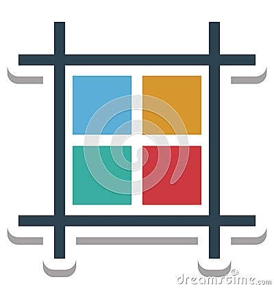 Selection Square, Photoshop Tool Isolated Vector Icon Vector Illustration