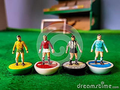 Subbuteo football men vintage toys Stock Photo