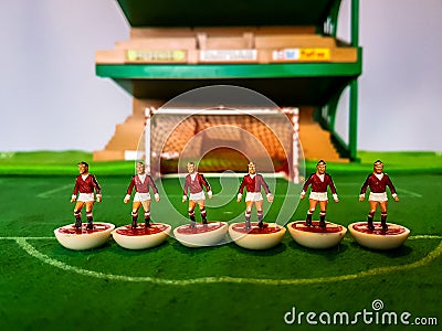 Subbuteo football men vintage toys Stock Photo