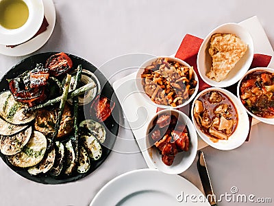 Selection of Tapas in Spain Stock Photo