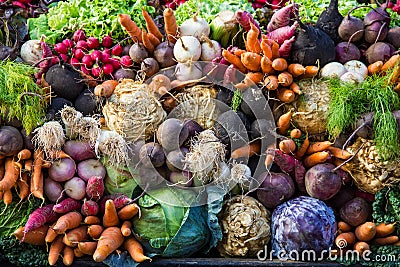 Selection of vegetables from a farmer's market Stock Photo