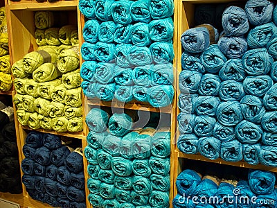 Selection of yarn wool Stock Photo
