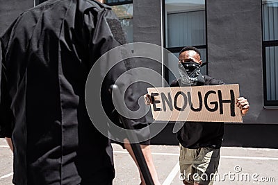 Selective focus of african american man Editorial Stock Photo