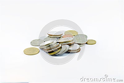 Selective focus of coins thailand Editorial Stock Photo