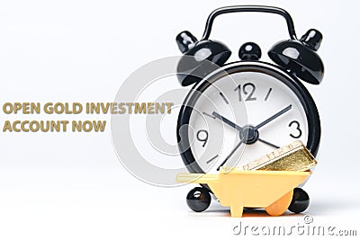 Gold investment account Stock Photo