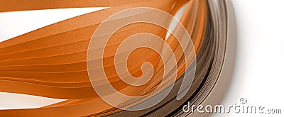 Selective soft focus Abstract color wave strip curl line paper copy space background Stock Photo