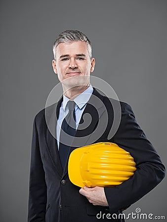 Self-assured architect or structural engineer Stock Photo