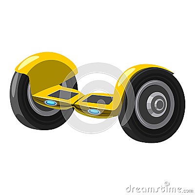 Self balancing hoverboard icon, cartoon style Vector Illustration