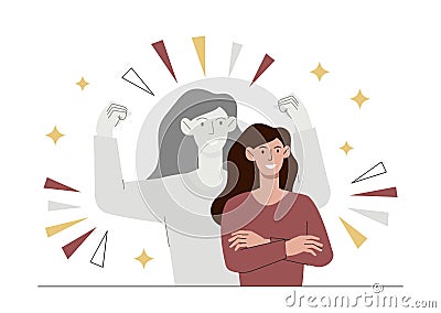 Self confidence concept Vector Illustration