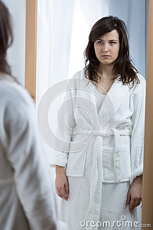 Without self confidence Stock Photo