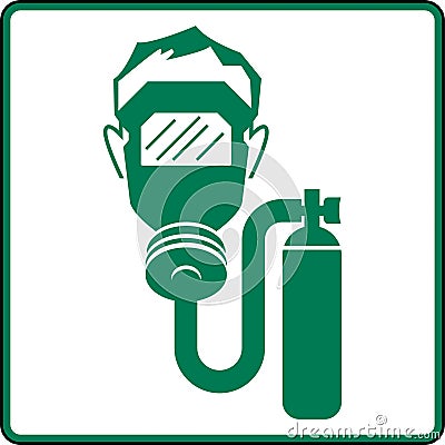 Self-Contained Breathing Apparatus Sign Vector Illustration