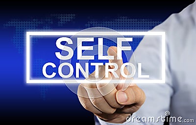 Self Control, Motivational Words Quotes Concept Stock Photo