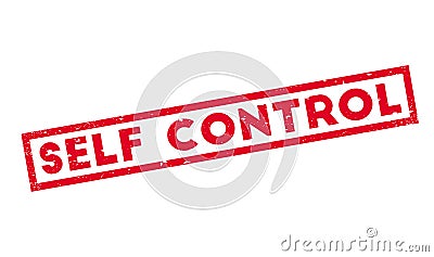 Self Control rubber stamp Vector Illustration