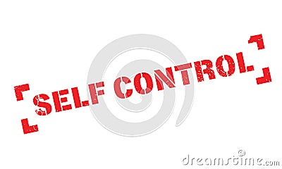 Self Control rubber stamp Vector Illustration