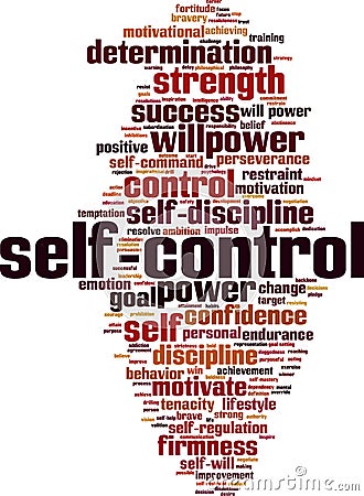 Self-control word cloud Vector Illustration