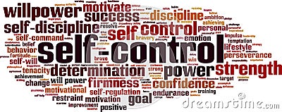 Self-control word cloud Vector Illustration