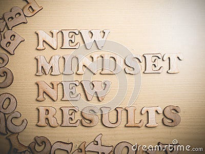 Self Development Motivational Words Quotes Concept, New Mindset Stock Photo