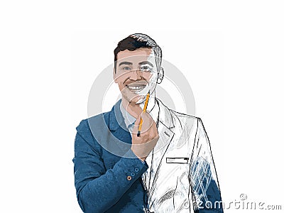 Self development sketch Stock Photo