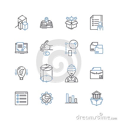 Self-enrichment line icons collection. Learning, Growth, Development, Improvement, Empowerment, Awakening Vector Illustration