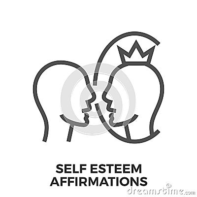 Self esteem affirmations Vector Illustration