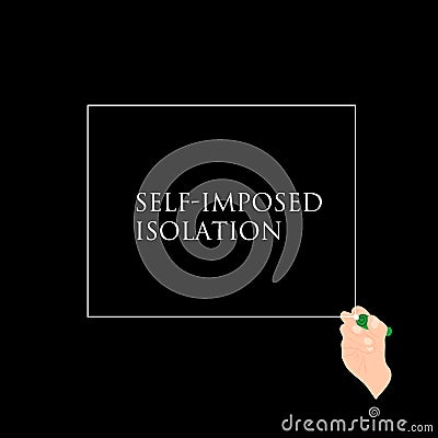 Self imposed isolation Vector illustration Vector Illustration