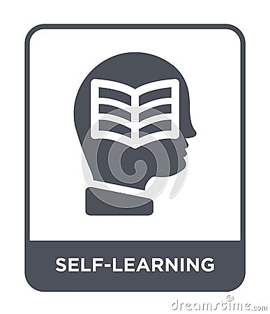 self-learning icon in trendy design style. self-learning icon isolated on white background. self-learning vector icon simple and Vector Illustration