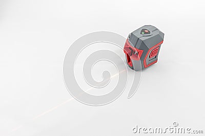 Self leveling cross hair laser Stock Photo