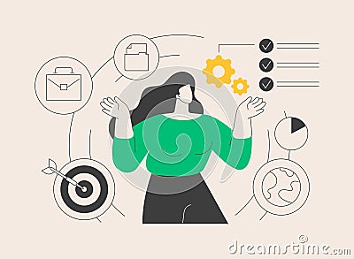 Self management abstract concept vector illustration. Vector Illustration