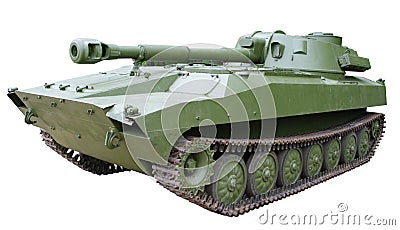 Self-propelled armored artillery howitzer Stock Photo