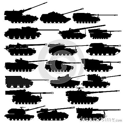 Self-propelled artillery-2 Vector Illustration