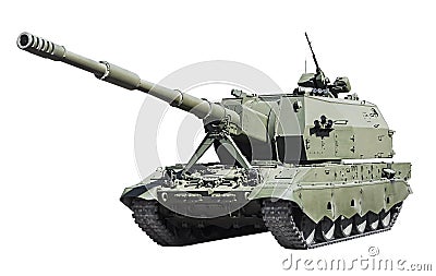Self-propelled artillery Class self-propelled howitzer isolated Stock Photo