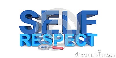 Self respect on white Stock Photo