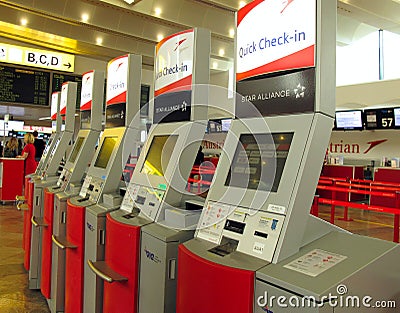 Self service computers Editorial Stock Photo