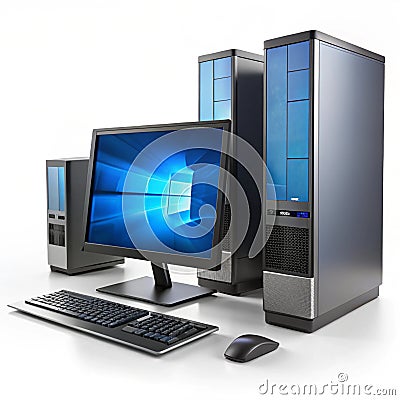 Self-Upgrading Modular Desktop PC for Future-Proof Computing Stock Photo