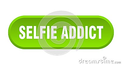 selfie addict button Vector Illustration