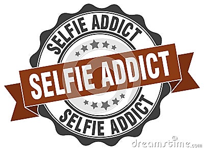 selfie addict seal Vector Illustration