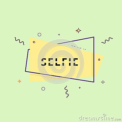 Selfie banner. Vector illustration. Vector Illustration