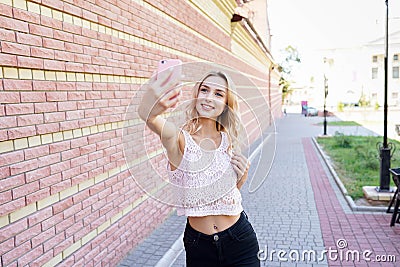 Selfie, Beautiful girl taken pictures of her self, instagram Stock Photo