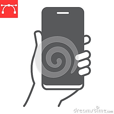 Selfie glyph icon Vector Illustration