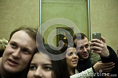Selfie Mona Lisa Editorial Stock Photo