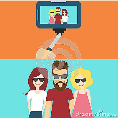 Selfie Vector Illustration