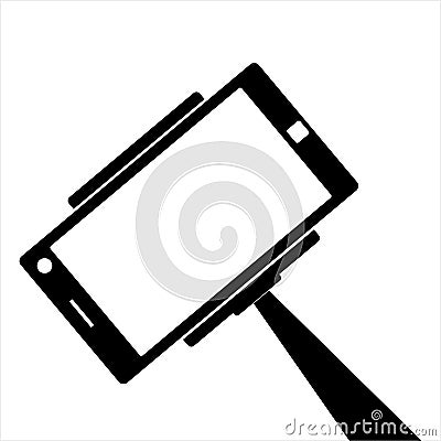 selfie photographic smartphone icon Vector Illustration