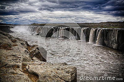 Selfoss waterfall in Iceland Stock Photo