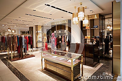 Selfridges department store interior, Gucci shop in London Editorial Stock Photo