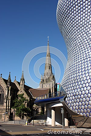 Selfridges and St Martins Church, Birmingham Editorial Stock Photo