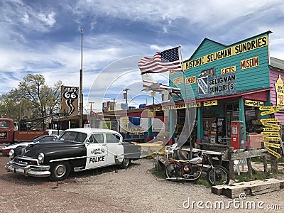 Seligman sundries at Route66 Editorial Stock Photo